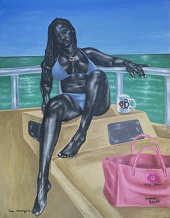 Vita estiva 1 - XXXI secolo, Contemporanea, Ritratto figurativo, Art Déco