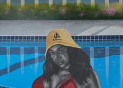 Summer Life 2 - 21st Century, Contemporary, Figurative Portrait, Art Deco