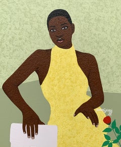 Incredibly Blooming -21st Century Contemporary, Expressionism Portrait, Art Deco
