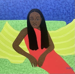 To Be Happy is all That Matters -21st Century Contemporary, Portrait, Art Deco