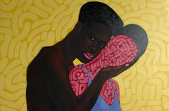 „The Embrace 2“ – 21. Jahrhundert, Zeitgenössisch, Figurativ, Modern, Afrika, Art déco
