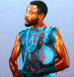 Autodescubrimiento 2: Retrato figurativo contemporáneo del siglo XXI, colores Art Déco