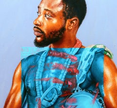 Autodescubrimiento 2: Retrato figurativo contemporáneo del siglo XXI, colores Art Déco