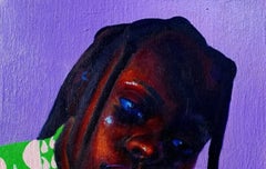 Solitude- 21st Century, Contemporary, Figurative Portrait, Art Deco, Africa