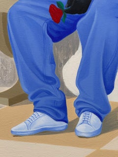 Das Geschenk der Gemeinschaft – 21. Jahrhundert, zeitgenössisches figuratives Porträt, Art déco