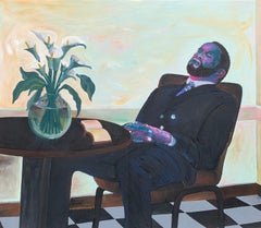 Peace Be Still - XXIe siècle, portrait figuratif contemporain, Art déco, Afrique