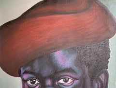 Audacieux - XXIe siècle, portrait figuratif contemporain, Art déco