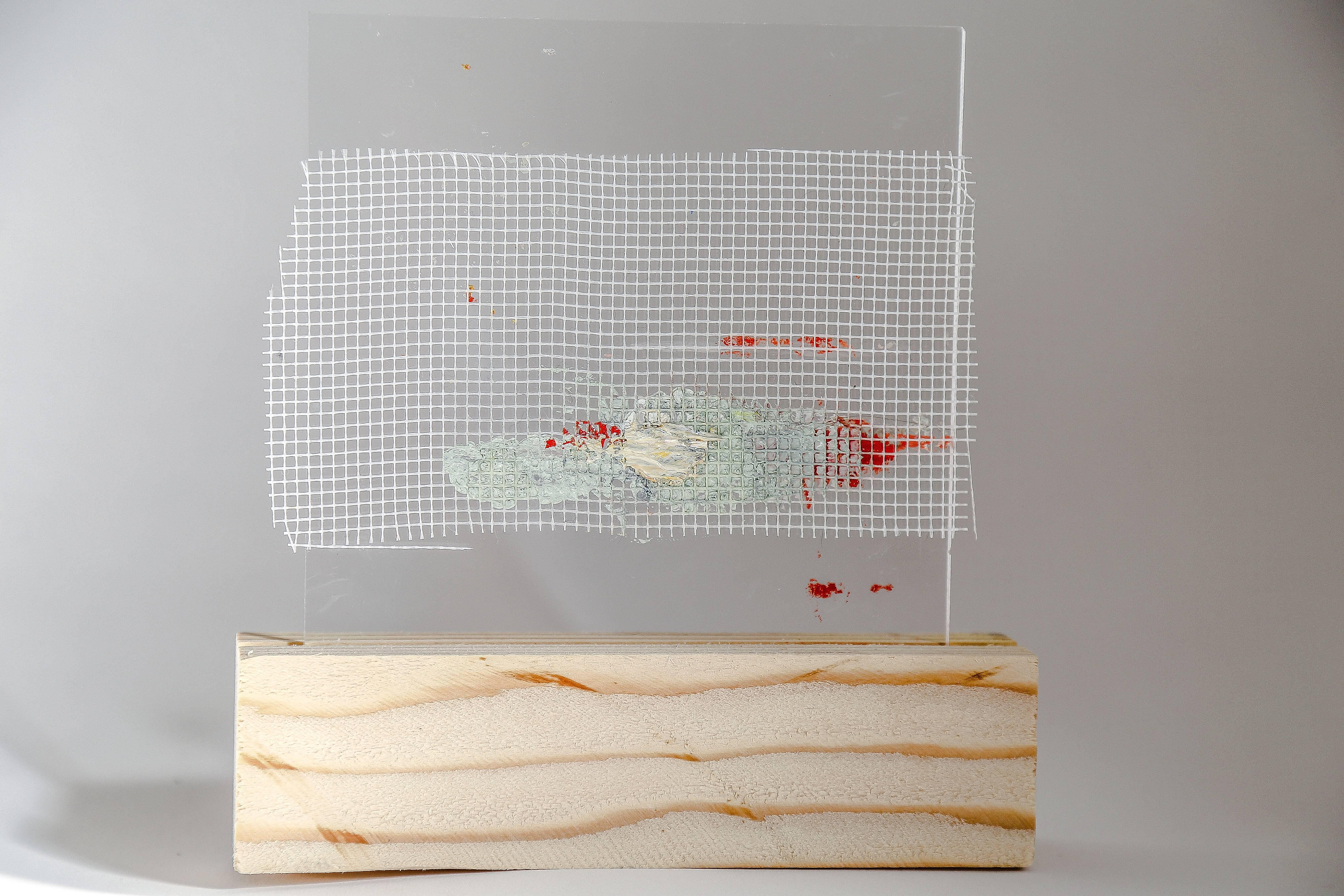 Lourdes Rivera, Retrospect 7, 2015, Plexiglass, Wood, Oil Paint For Sale 1