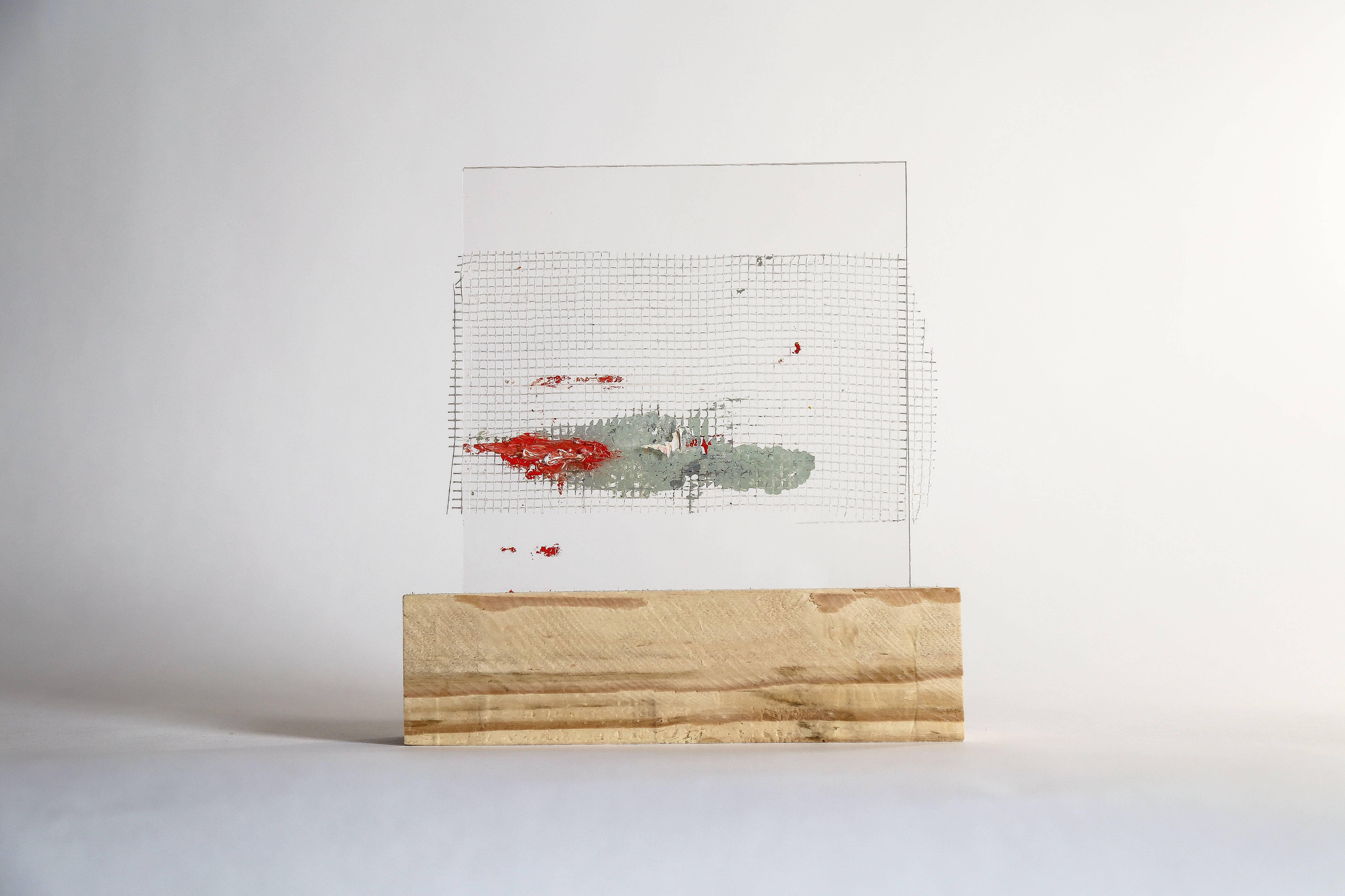 Lourdes Rivera, Retrospect 7, 2015, Plexiglass, Wood, Oil Paint