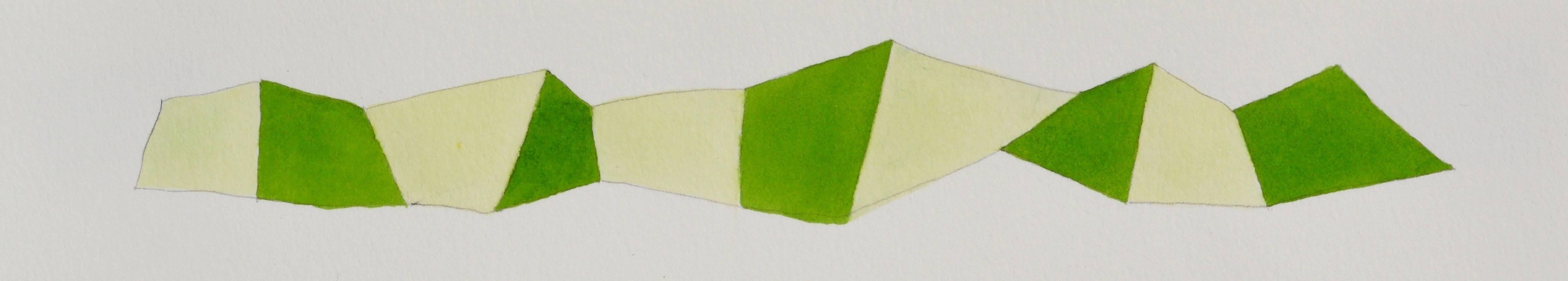Karen Schiff, Word Snake, 2014, Watercolor, Rag Paper, Graphite