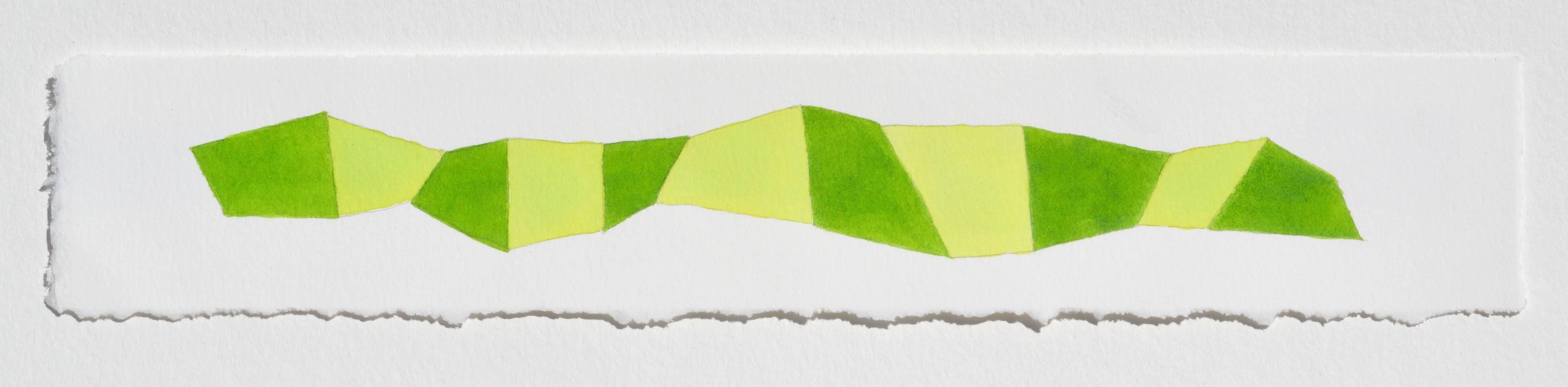 Karen Schiff, Word Snake, 2014, Watercolor, Rag Paper, Pencil