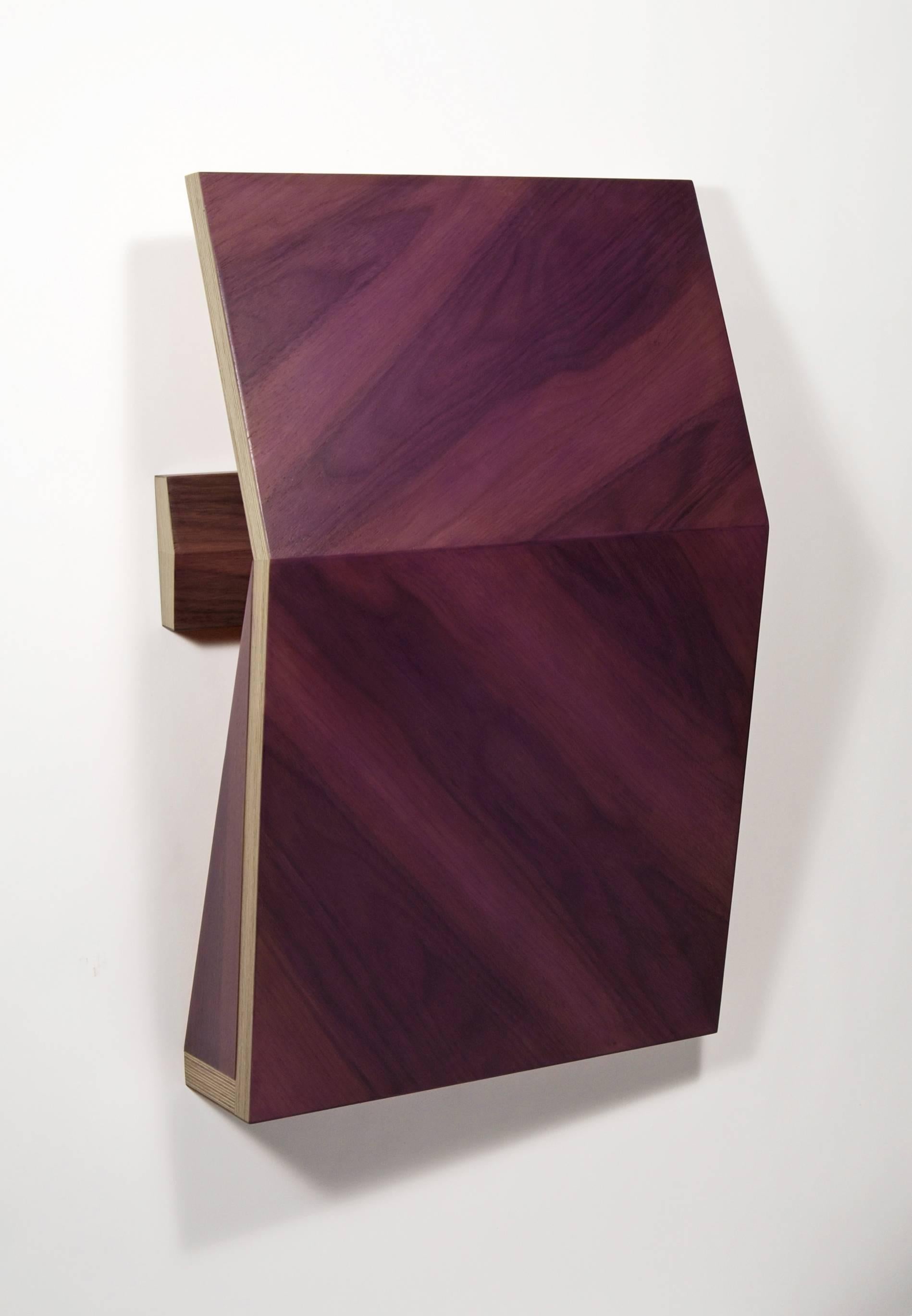 Architecture and functional objects inform the vocabulary of Richard Bottwin’s sculpture.  The plywood surfaces, laminated with wood veneers or painted with acrylic colors, are configured to reveal surprising shapes and patterns with shifts in the