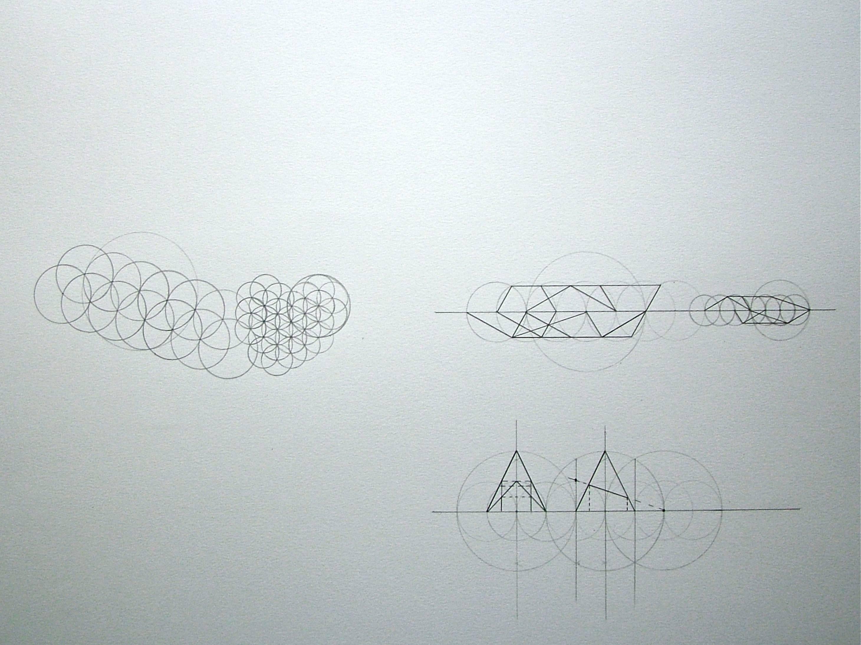 Brigitte Parusel's works are underlined by an emphasis on experimentation and her interest in working within the limitations of a system.

Her drawings are part of an ongoing exploration of a geometric pattern of interconnected circles. The