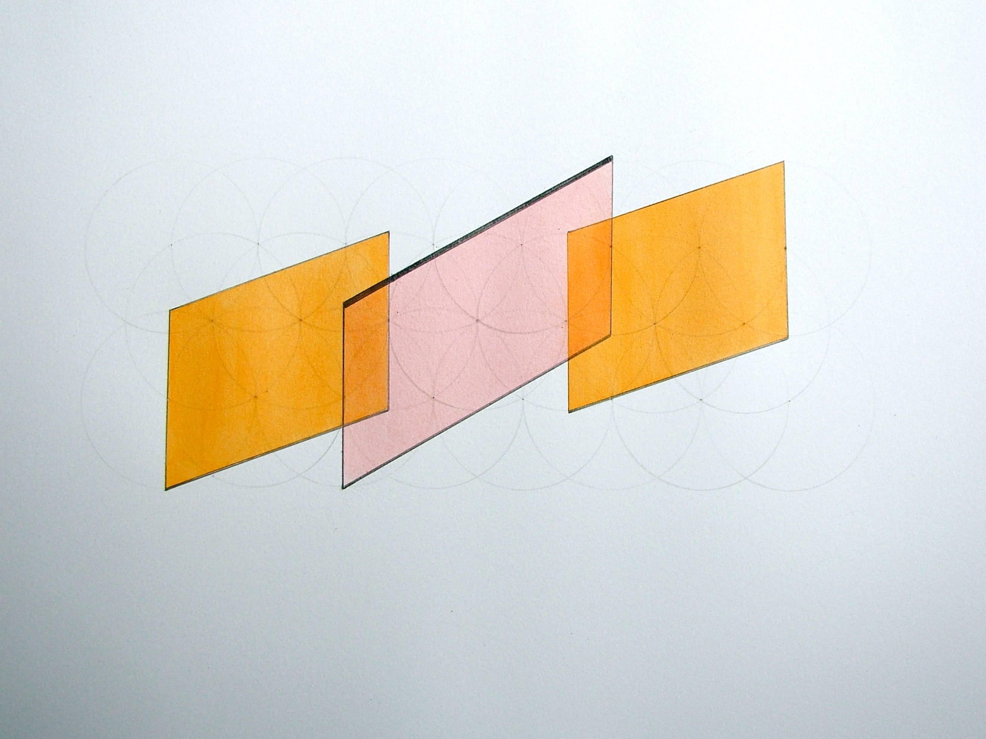 Brigitte Parusel Abstract Drawing - Geometric Relationships #6