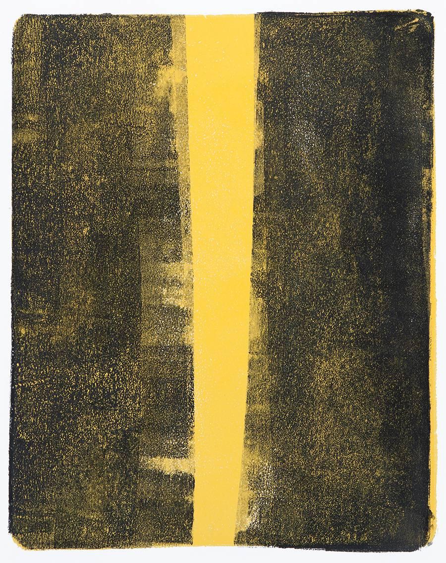 Anne Russinof, Arcs 105, 2016, peinture acrylique, papier d'archives, monotype