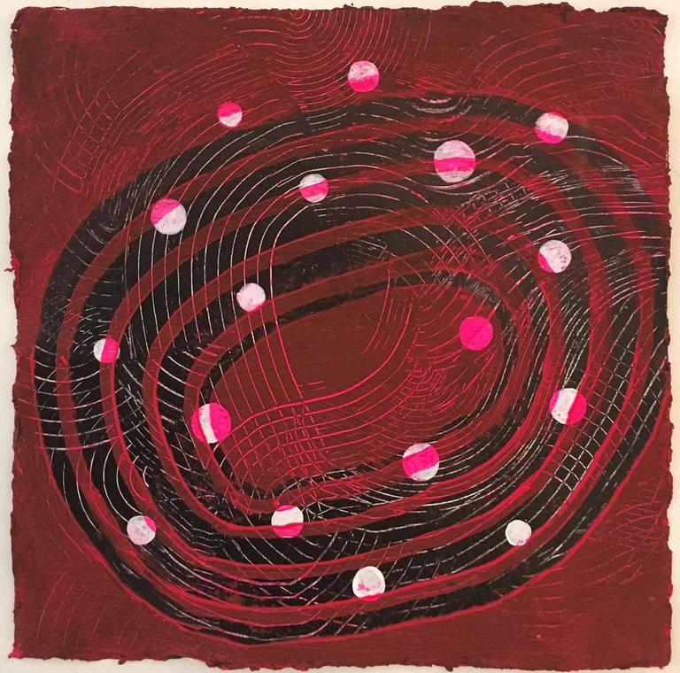 Andra Samelson, Orbital, 2016, Acrylic Paint, Rag Paper - Painting by Andra Samelson