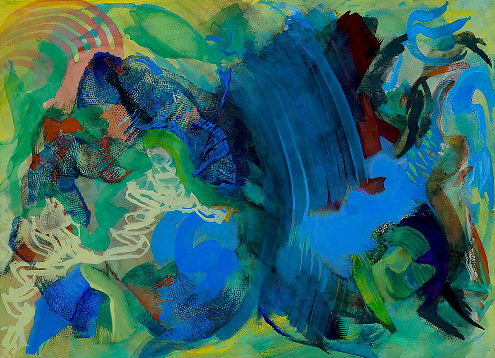 Vincent Dion's painterly abstractions mimic various printed techniques which reconcile and affirm the introspective presence of the hand.  Dion’s use of luminous color becomes his essential means to ascertain form through memory. 

"I efficiently