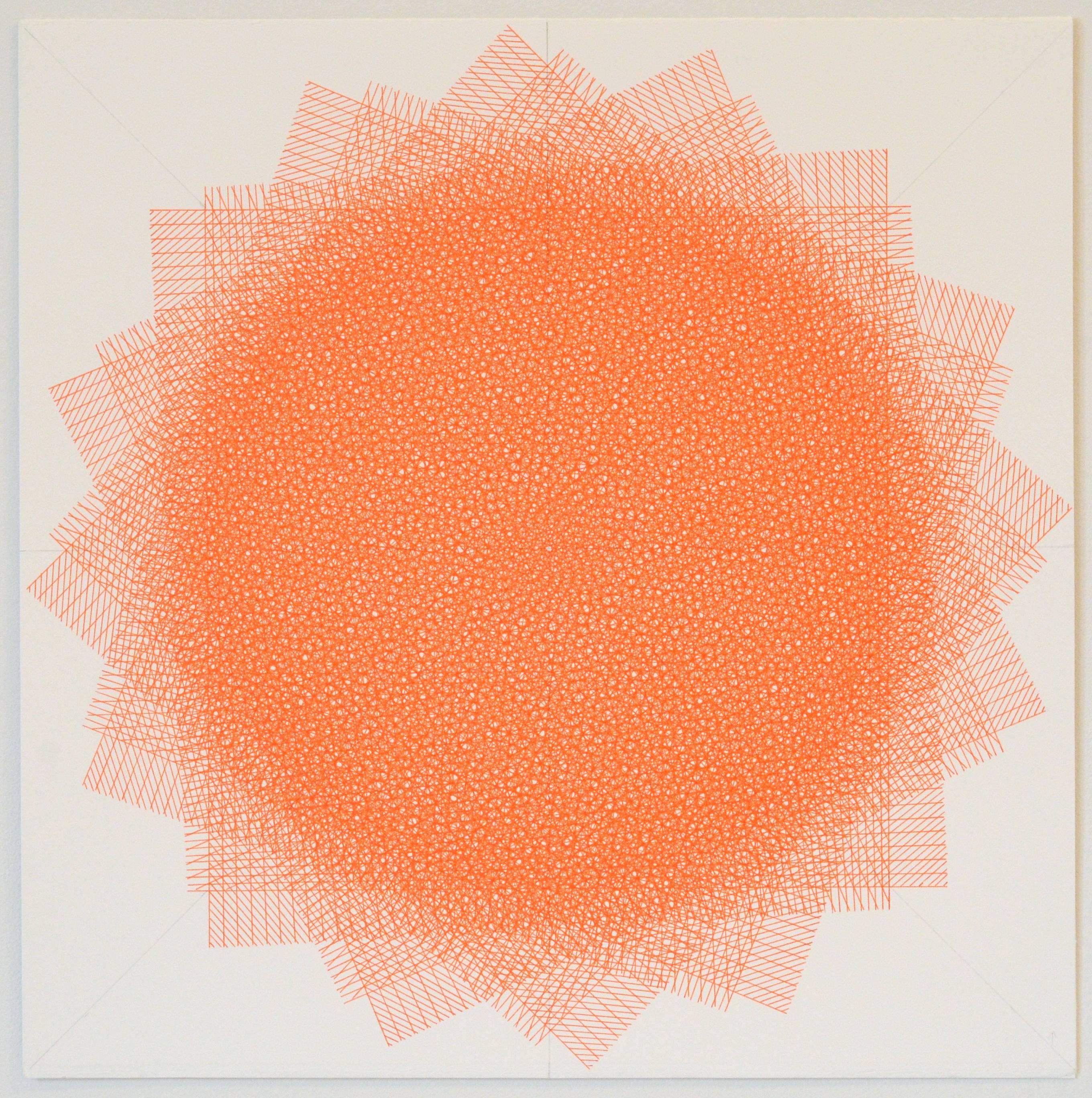 Sara Eichner, Orange_16 Lagen, 2016, Tinte, Rag Paper, Stift