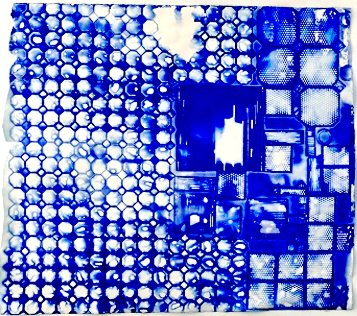 Ellen Hackl Fagan, En busca del sonido del azul cobalto_Delft, 2015, Papel de trapo