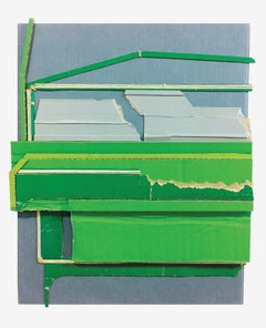 Ryan Sarah Murphy, „Green Mile“, 2014, Gefundene Objekte, Karton, Büttenpapier