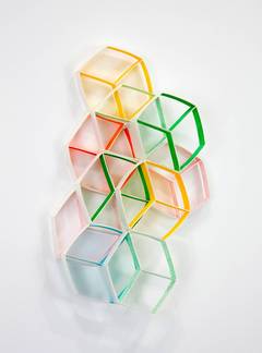 Study #3 for Modular Wall Installation: Hexagon (Cube) 1