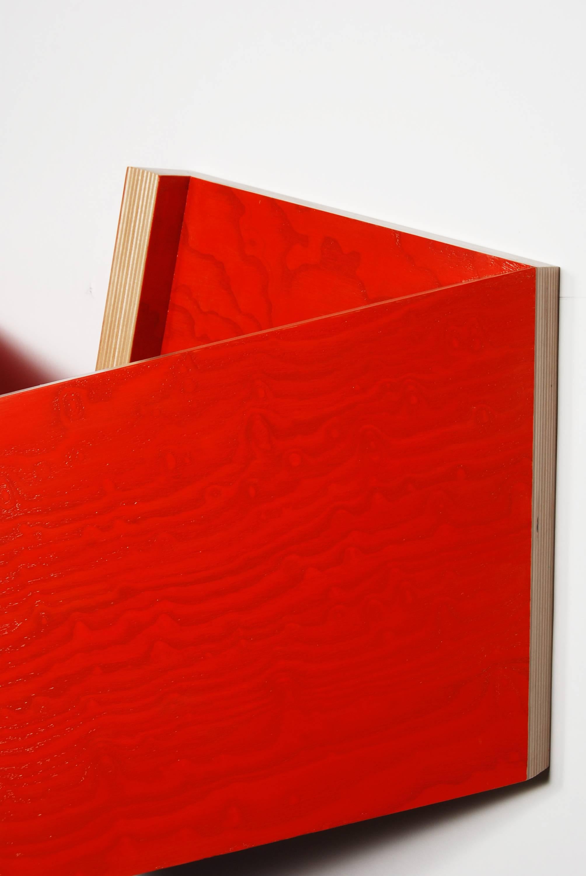 Richard Bottwin, „Red.Center“, Acrylfarbe, Holz  im Angebot 1