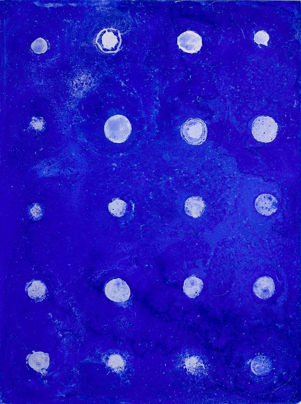 Ellen Hackl Fagan, Seeking the Sound of Cobalt Blue_20 Moons, 2014, Enamel, Ink