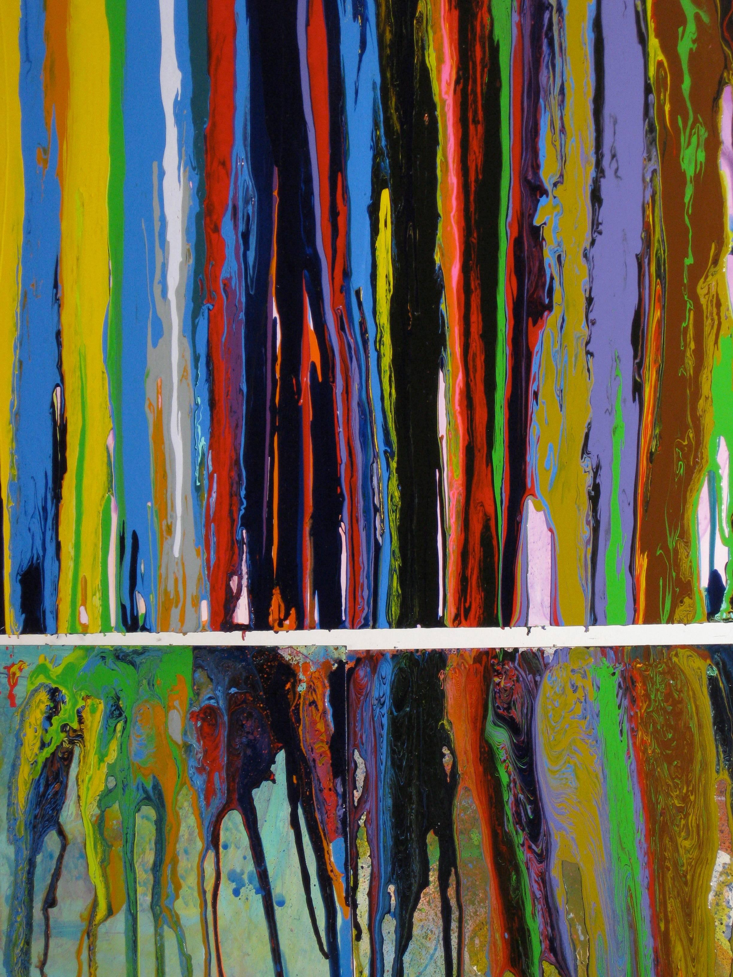 Ellen Hackl Fagan, ColorSoundGrammar_ASOG, 2010, émail, latex, encre, graphite en vente 2