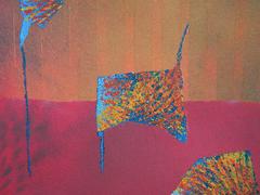 Jane Sangerman, Digit 46, 2016, papier, peinture à l'aérosol, peinture acrylique. Abstraction.