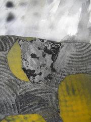 Jane Sangerman, Remnant 14, 2015, Found Objects, Spray Paint, Acrylic Paint (peinture acrylique).