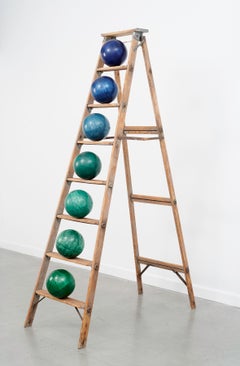Charlie Milgrim, Mood Rack, 1999, Social Commentary, Bowling Balls