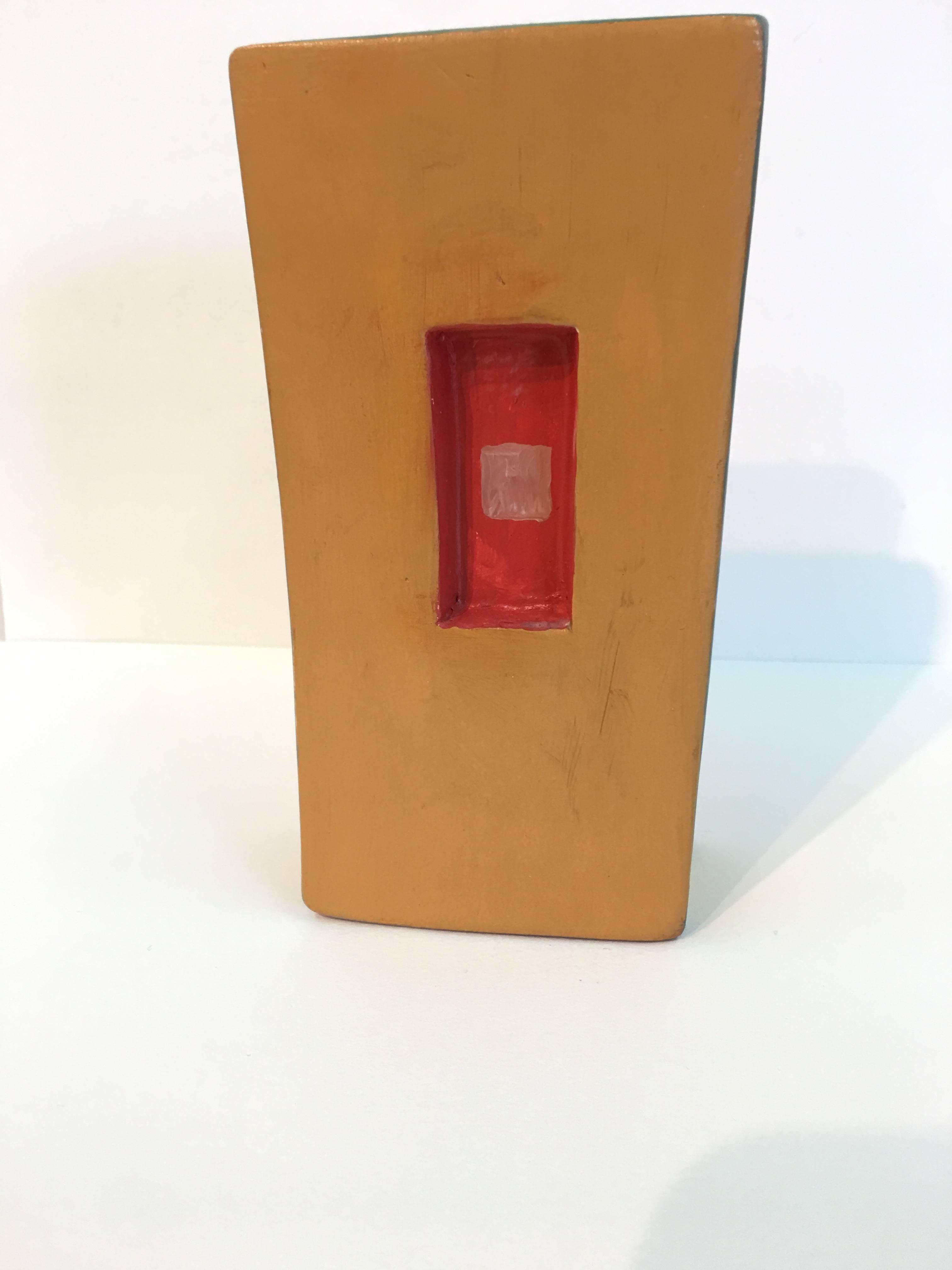 Dorothy Mayhall, Monument 1, 1995, Terracotta, Acrylic Paint For Sale 2