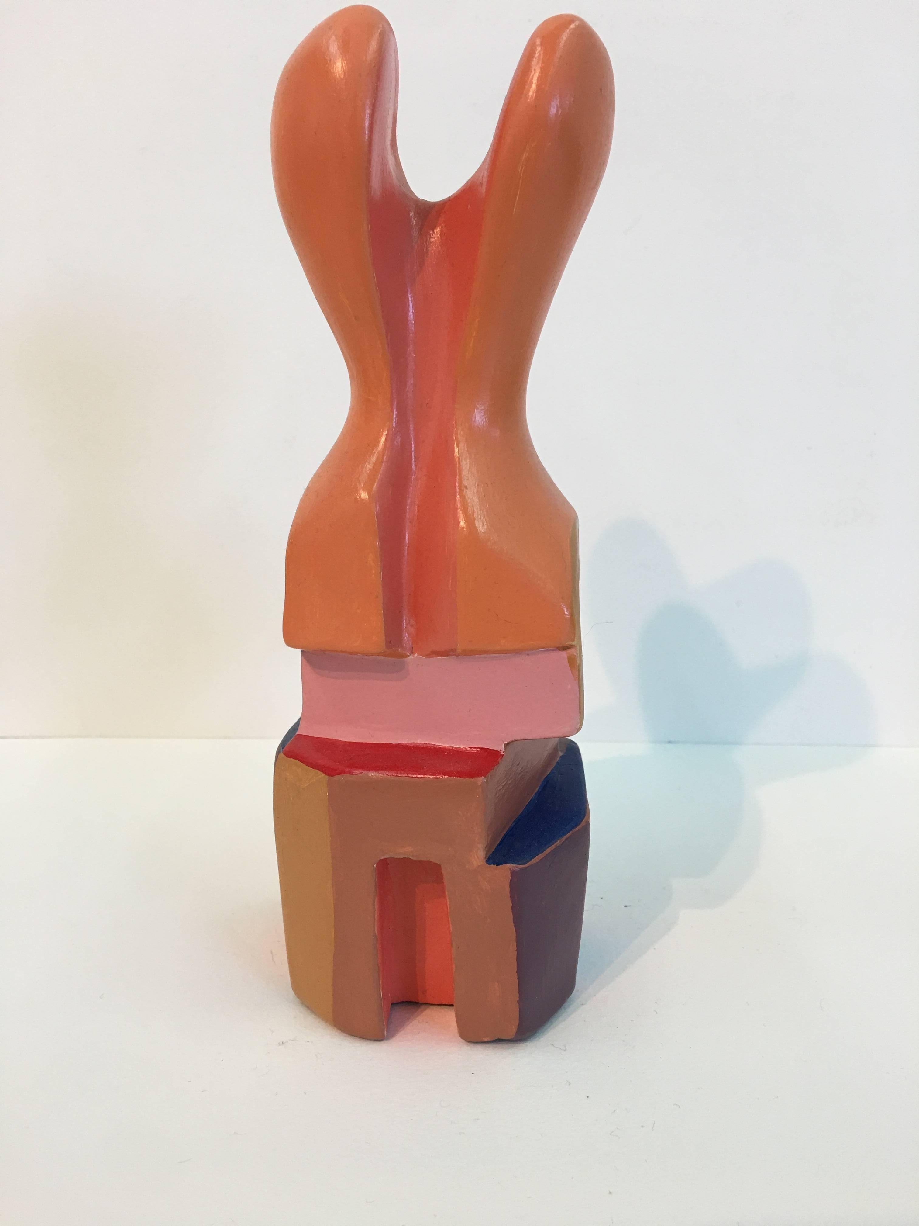 Dorothy Mayhall, Monument 5, 1995, Terracotta, Acrylic Paint For Sale 1