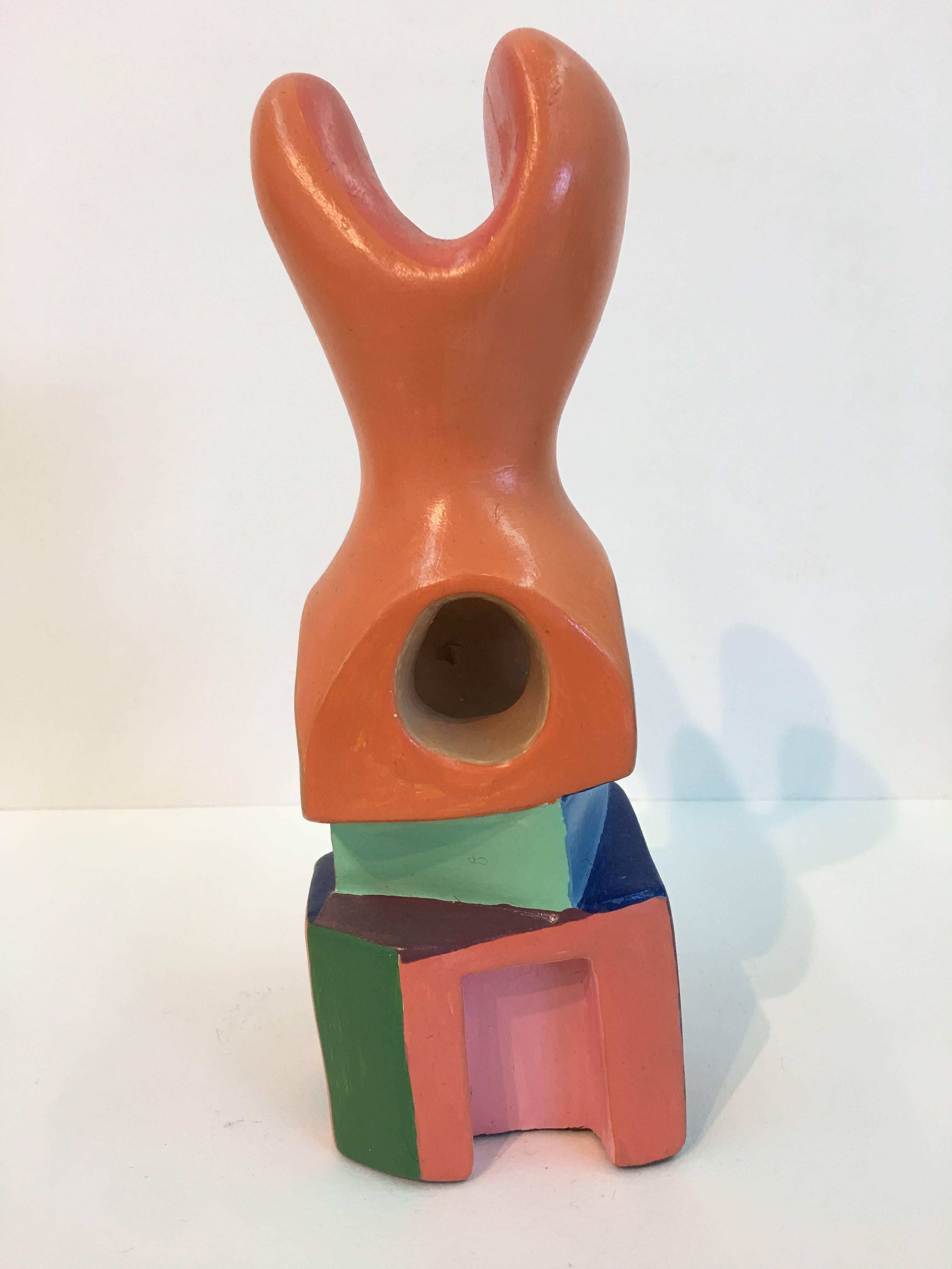 Dorothy Mayhall, Monument 5, 1995, Terracotta, Acrylic Paint For Sale 6