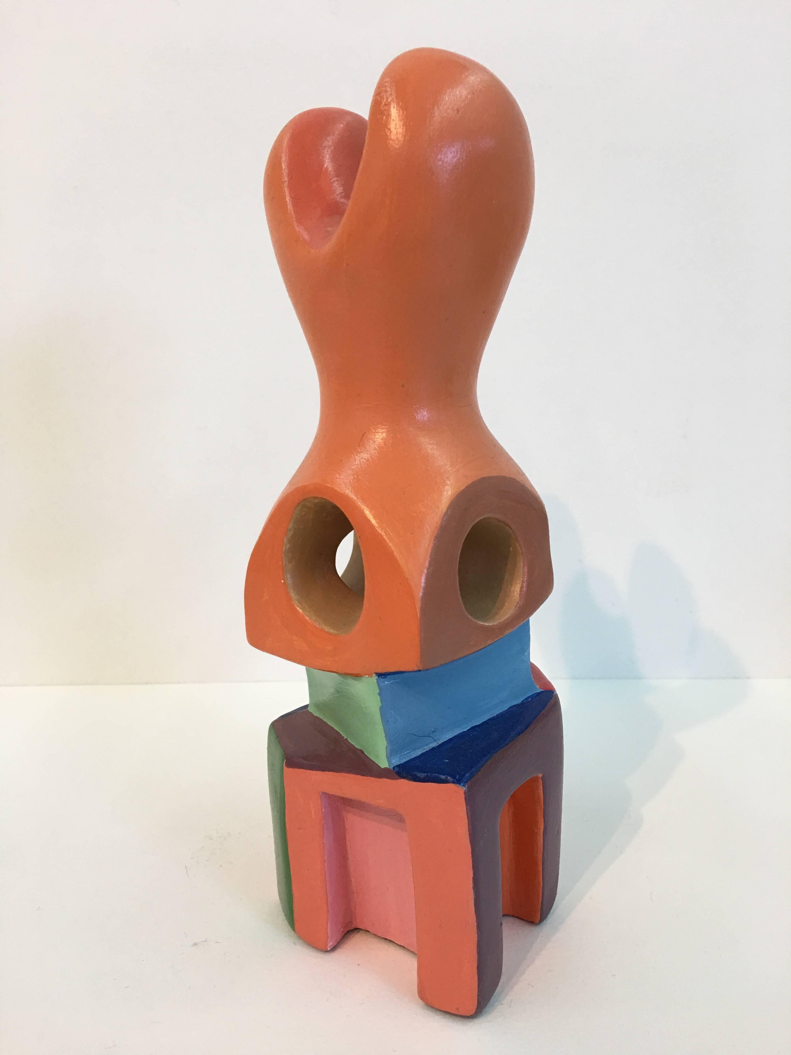 Dorothy Mayhall, Monument 5, 1995, Terracotta, Acrylic Paint For Sale 5