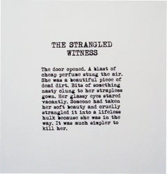 Ann Chernow, Se busca, 2015, Papel de trapo, Aguafuerte