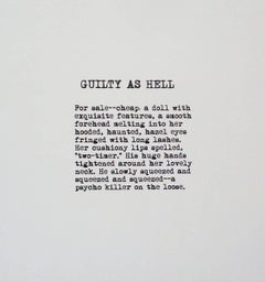 Ann Chernow, Bad Girls,  folio of eight etchings, 2015, Rag Paper, Etching