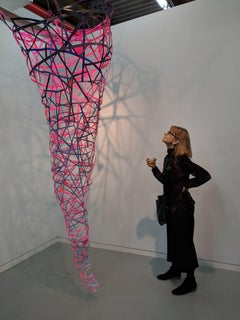 Joan Grubin, Air Net, 2018, Mylar, Paper, Acrylic Paint