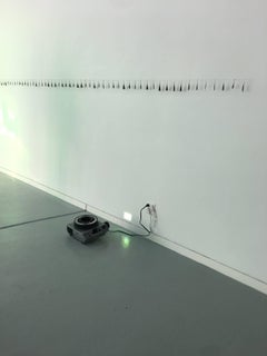 Jo Yarrington, Chicas fantasma_cepillos, 2017, Materia orgánica, Objetos encontrados, Alfileres