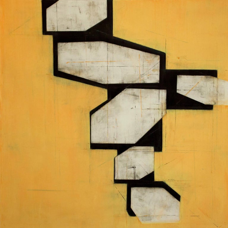 Steven Baris, Drift 12, 2018, mylar, oil paint - Painting by Steven Baris