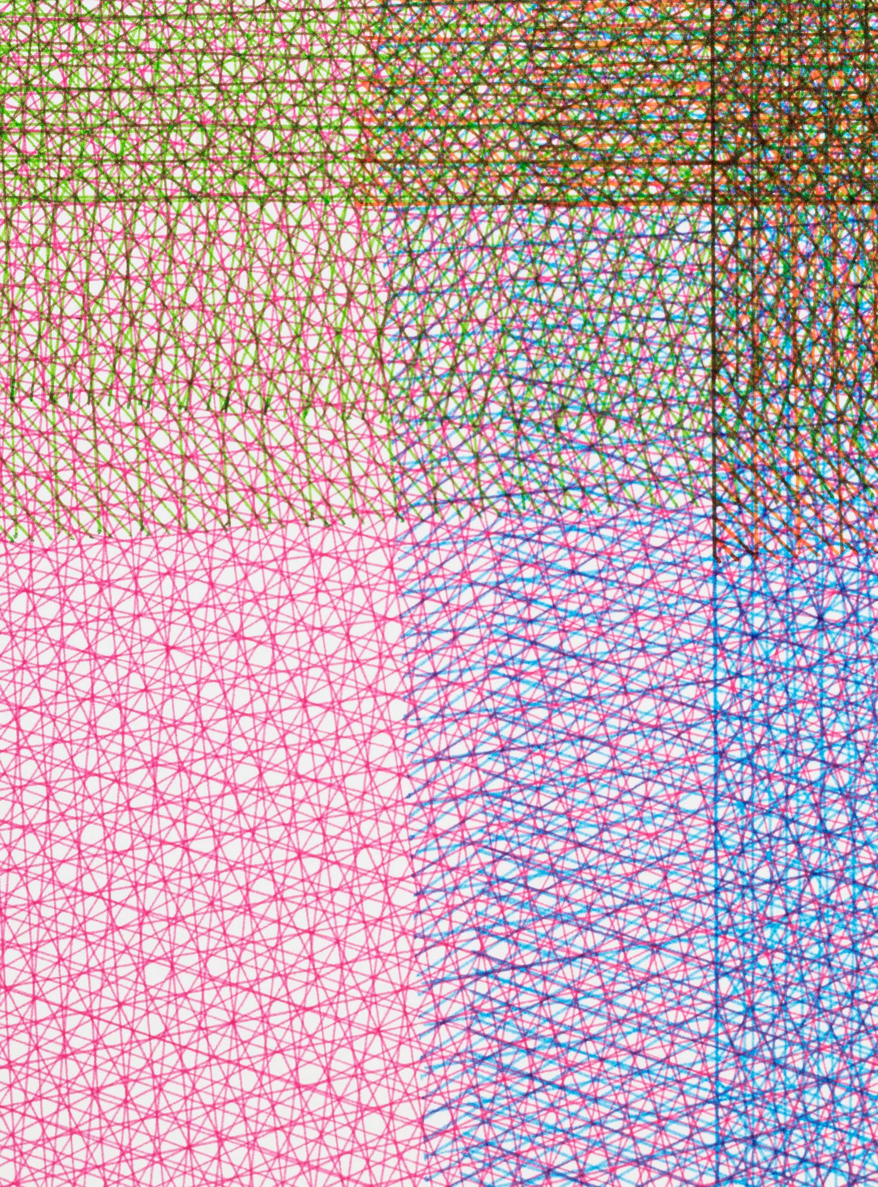 Sara Eichner, 32 Lagen, 4 Farben, 2017, Minimalistische Abstraktion,  Tinte im Angebot 1