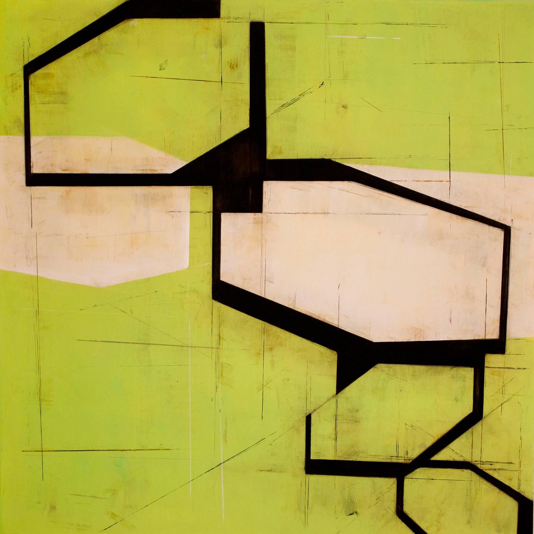 Steven Baris, Drift 13, 2018, Minimalistische Abstraktion, Mylar, Ölfarbe