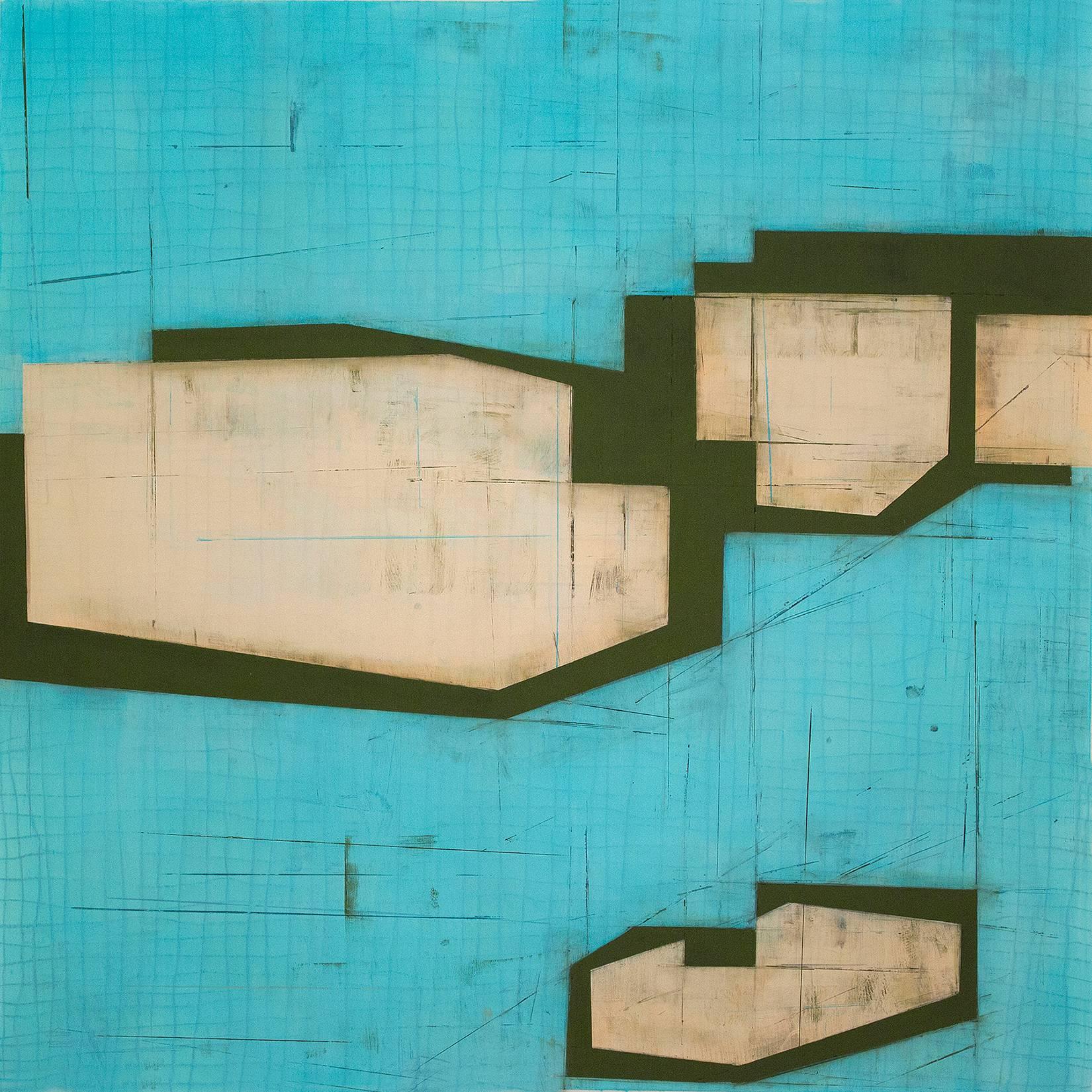 Steven Baris, Drift 8, 2018, Minimalistische Abstraktion, Mylar, Ölfarbe