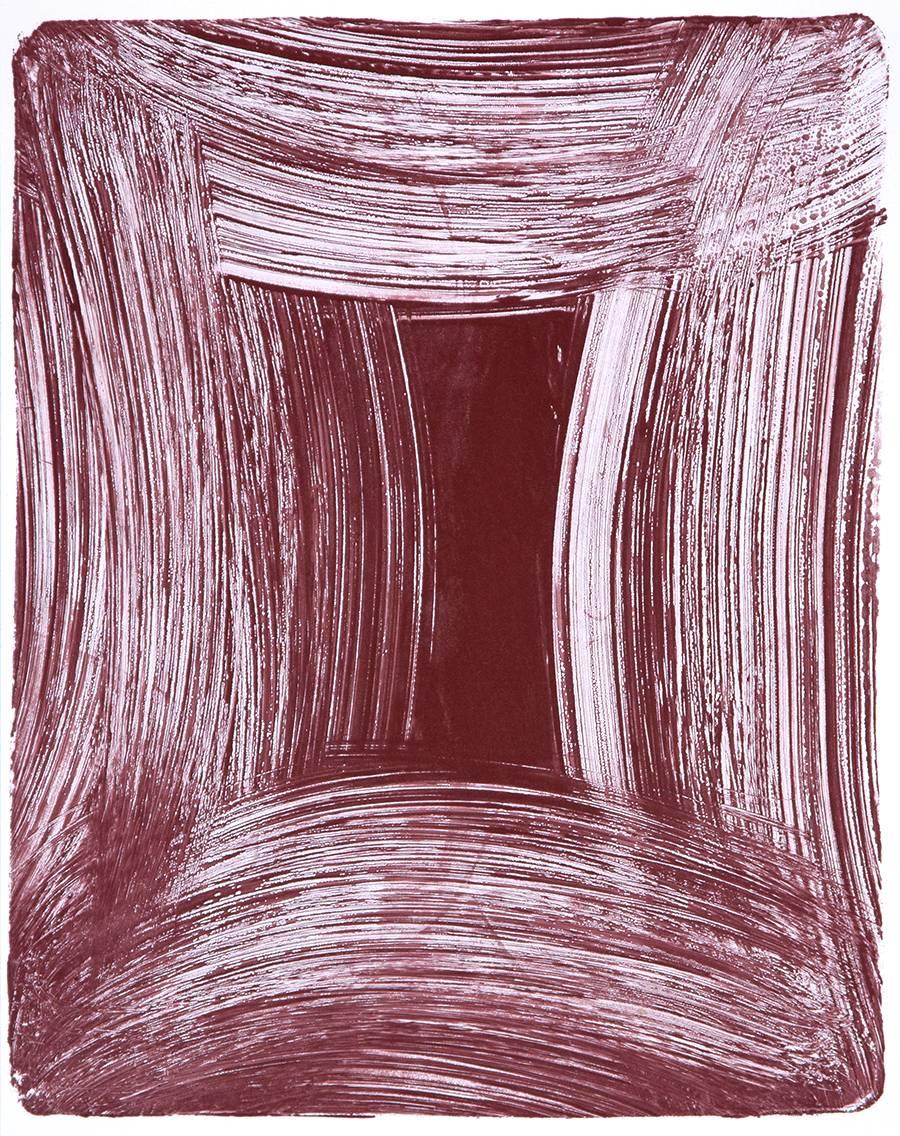 Anne Russinof, Arcs 10, 2016, Monotype, Acrylic, Archival Paper, Minimalist