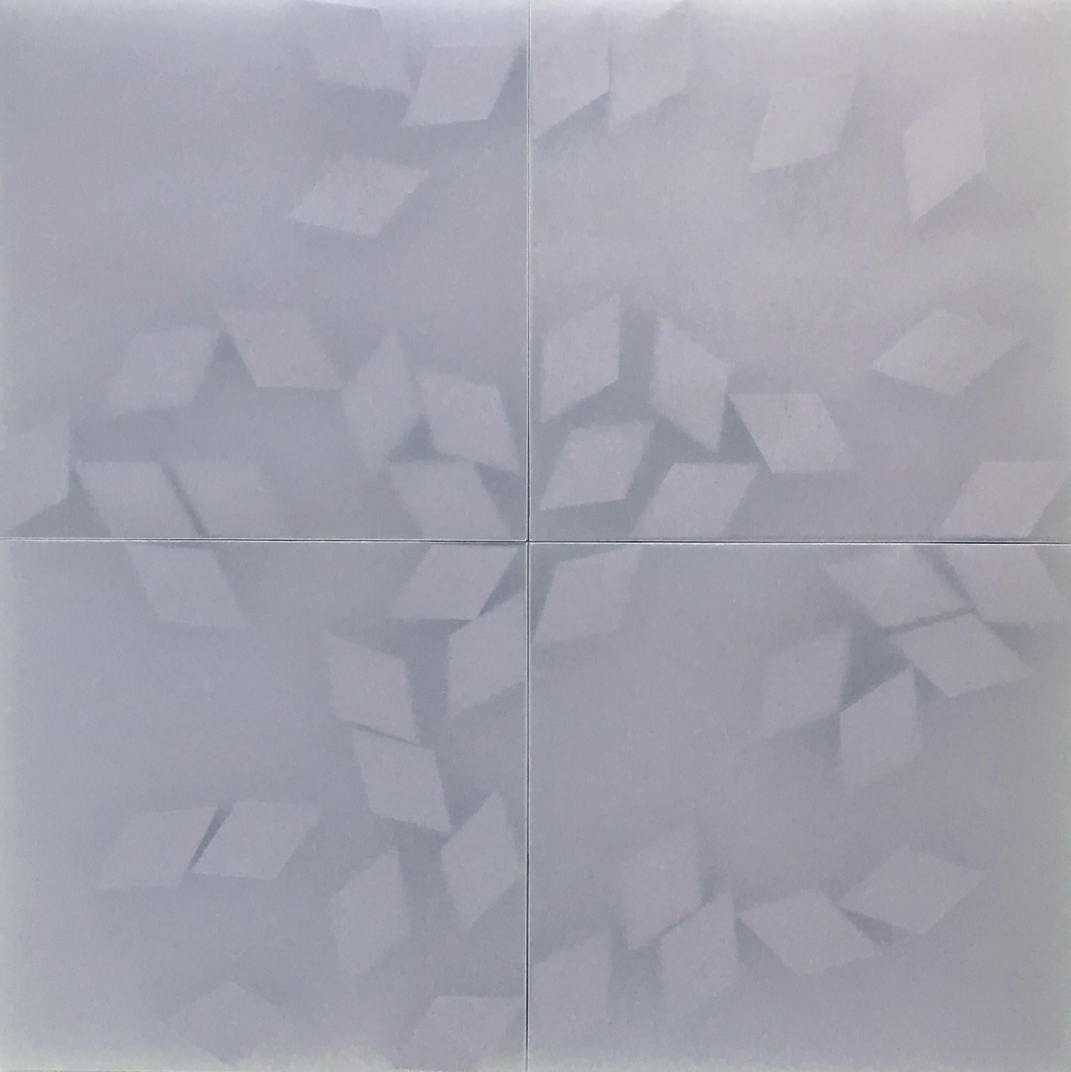 Norma Mquez Orozco, Formes violettes, 2018, papier translucide, minimaliste, 31 x 31 cm
