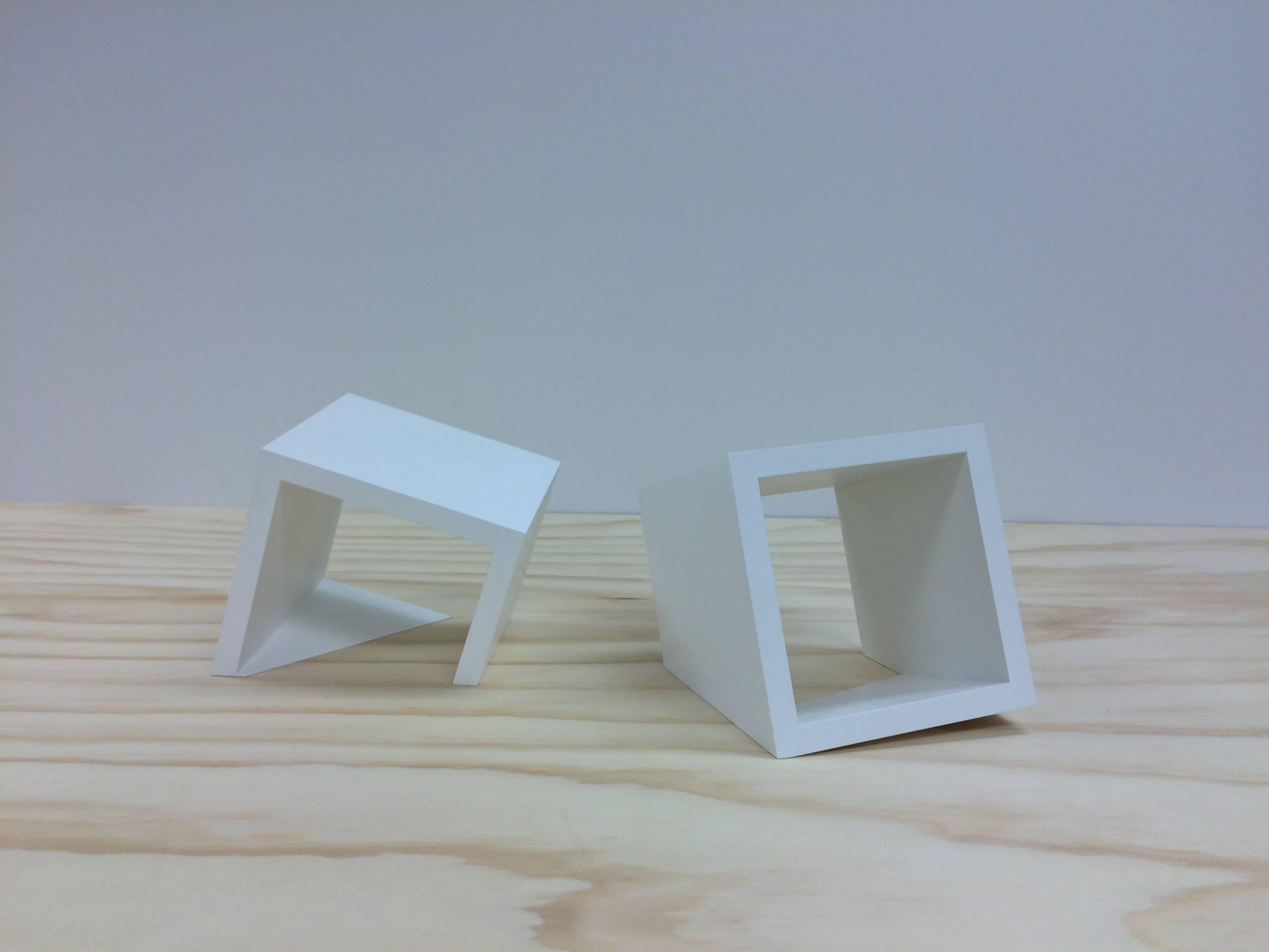 Thomas Lendvai Abstract Sculpture - Untitled (White Cubes)