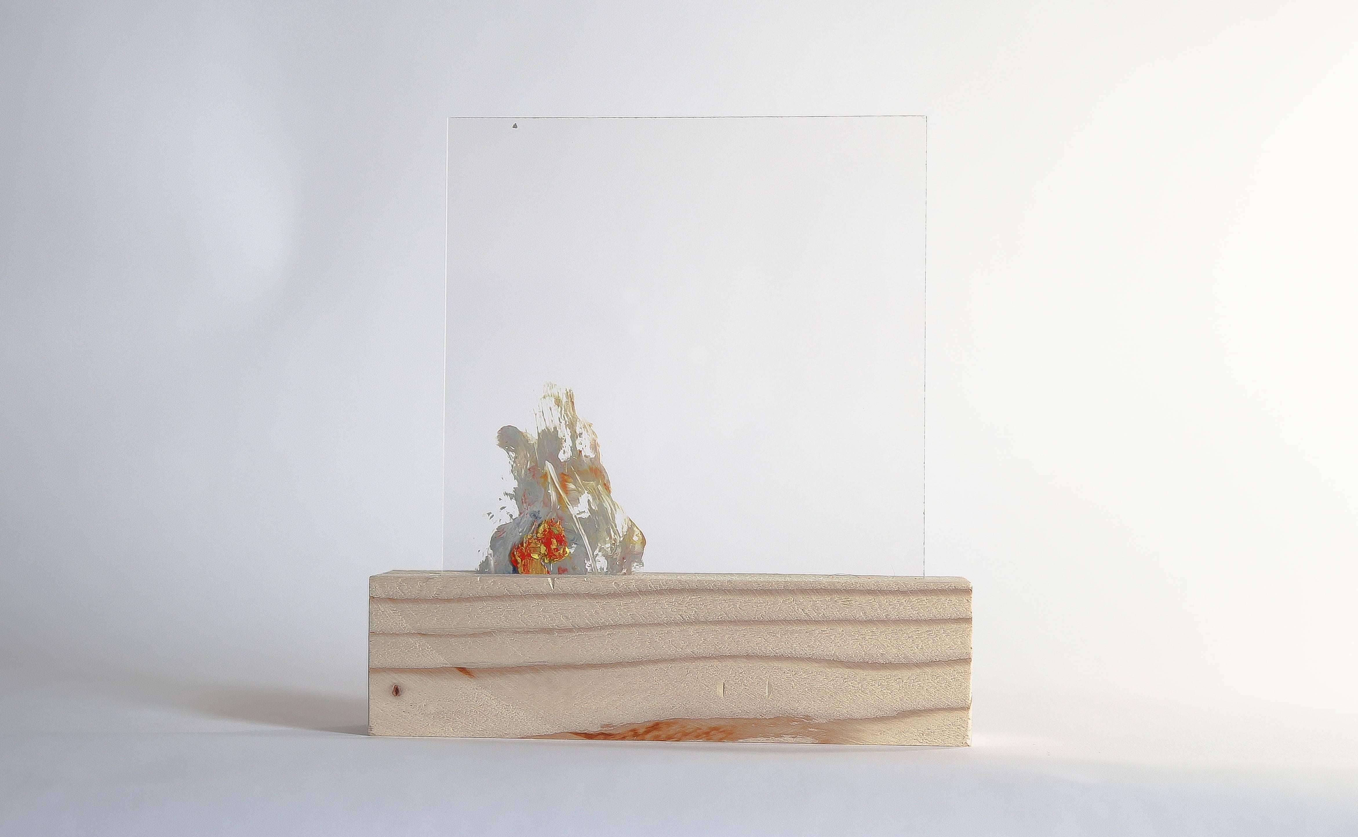 Lourdes Rivera, Retrospect 1, 2015, Plexiglass, Wood, Oil Paint