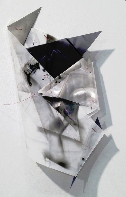 Gelah Penn, Polyglot #31, 2015, Plastic, Mylar, Wire, Metal, Acrylic Paint - Sculpture by Gelah Penn