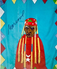 Marisol Escobar - Art Postcard: Wife of Modoc (Hand Signed by Marisol), Framed