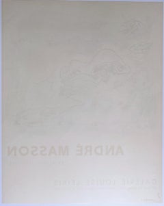 Andre Masson - rare French lithographic poster, Galerie Louise Leiris, Paris